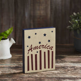 America Stars & Stripes Wooden Block-Lange General Store