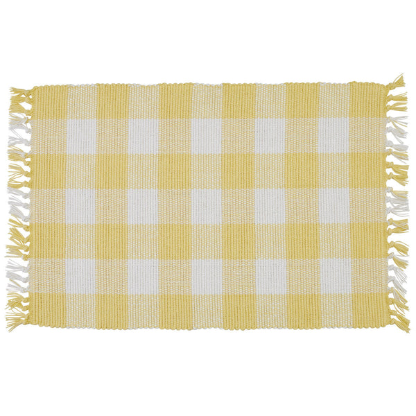 Buffalo Yellow Check Yarn Placemats Lange General Store
