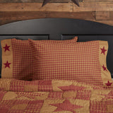 Burgundy Star Pillow Cases - Lange General Store
