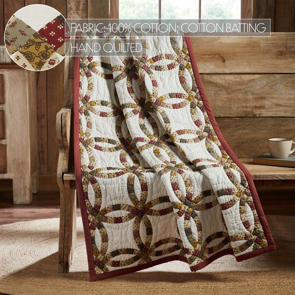 Wedding Rings Quilted Throw Lange General Store