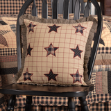Bingham Star Fabric Pillow with Applique Stars-Lange General Store