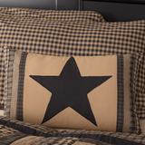 Black Check Star Pillow-Lange General Store