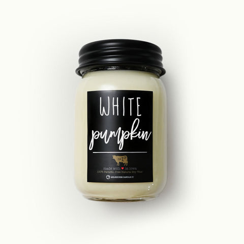 Farmhouse Mason Jar Candle - White Pumpkin