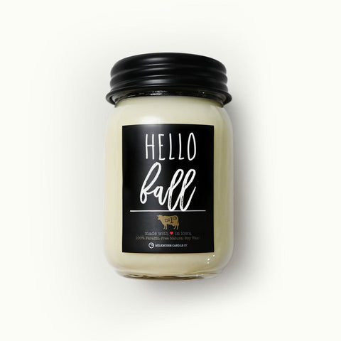 Farmhouse Mason Jar Candle - Hello Fall