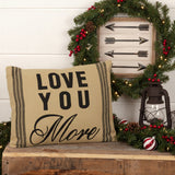 Baxter Burlap Love You More Pillow