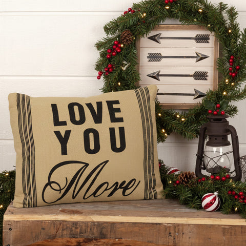 Baxter Burlap Love You More Pillow