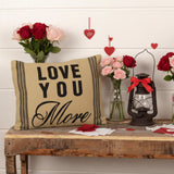 Baxter Burlap Love You More Pillow