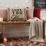Baxter Burlap Love You More Pillow