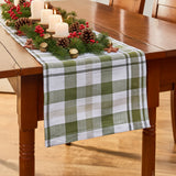 Hayson Sage Plaid Table Runners