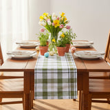 Hayson Sage Plaid Table Runners