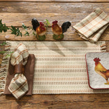 Toffee & Elm Plaid Cotton Cloth Napkins Set of 4