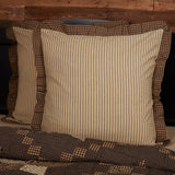 Five Point Star Ticking Stripe Euro Sham