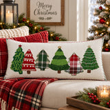 6 Christmas Trees Lumbar Pillow
