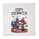 Happy Halloween Haunted House Fall Throw Pillow