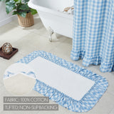 Dusk Blue Buffalo Check Bath Mat