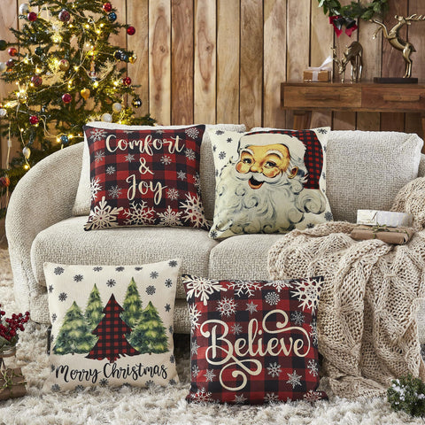 Christmas Lodge Pillow Cover Set of 4