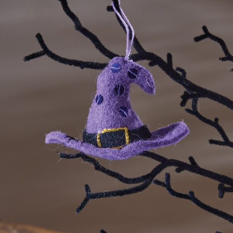 Witches Hat Felt Ornament Set of 4