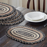 Farmstead Charcoal Braided Placemat - Set of 6