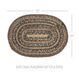 Chestnut Braided Oval Placemats - Set of 6