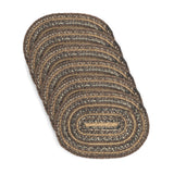 Chestnut Braided Oval Placemats - Set of 6