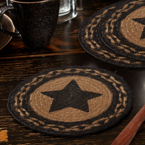 Blackstone Farm Star Braided 8" Trivet Set of 3