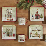 Vintage Village Salad Plates Set of 4