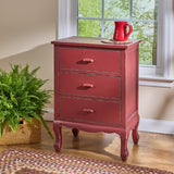 Accent Table Aged Red-Lange General Store