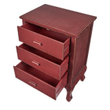 Accent Table Aged Red-Lange General Store