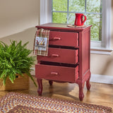 Accent Table Aged Red-Lange General Store