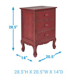 Accent Table Aged Red-Lange General Store