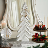 All is Calm Distressed White Wooden Tree-Lange General Store