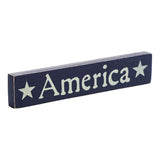 America Blue Wooden Sign-Lange General Store