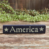 America Blue Wooden Sign-Lange General Store