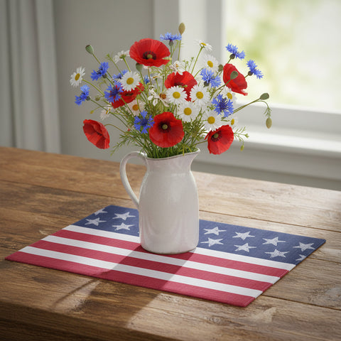 American Patriotic Stars & Stripes Placemat-Lange General Store