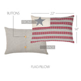 Americana Patch Flag Pillow-Lange General Store