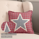 Americana Patch Star Pillow-Lange General Store