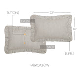 Americana Seersucker Blue Ticking Stripe Pillow - 14x22-Lange General Store