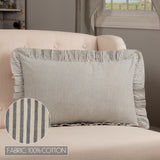 Americana Seersucker Blue Ticking Stripe Pillow - 14x22-Lange General Store