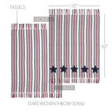 Americana Stars Woven Throw-Lange General Store