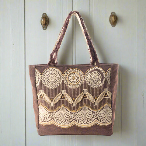 Antique Medallion Market Tote Bag-Lange General Store