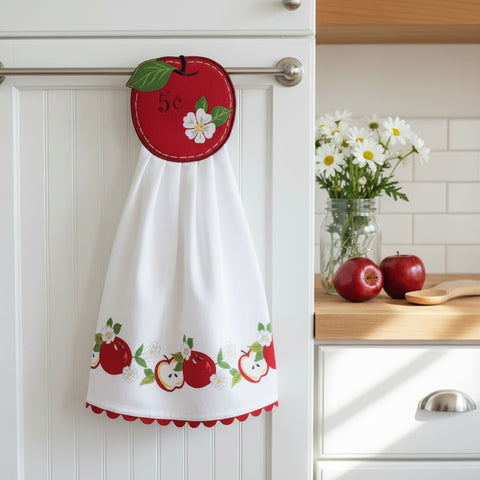 Apple Delight Hang-Up Kitchen Towel-Lange General Store