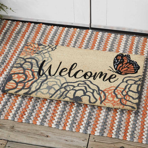 Apricot and Stone Butterfly Door Mat – Lange General Store
