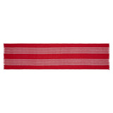 Arendal Red Stripe Fringed Table Runner-Lange General Store