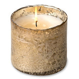 Artisan Blown Bubble Glass Tumbler Hand-Poured Soy Scented Candle - Matte Gold