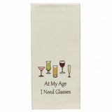At My Age Need Glasses Dishtowel-Lange General Store