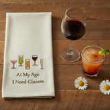 At My Age Need Glasses Dishtowel-Lange General Store