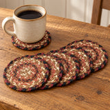 Autumn Blaze Braided Coaster Set of 6