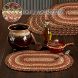 Autumn Blaze Braided Oval Placemat - Set of 6