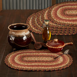 Autumn Blaze Braided Oval Placemat - Set of 6