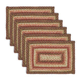 Autumn Blaze Braided Rectangle Placemat - Set of 6